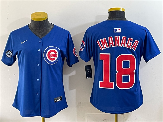 Women's Royal Chicago Cubs #18 Shōta Imanaga 'Ryne Sandberg Tribute' Vapor Limited V2 Stitched Baseball Jersey(Run Small)